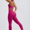 Leggings a vita alta Define Luxe in Berry