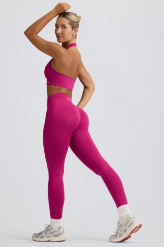 Leggings a vita alta Define Luxe in Berry