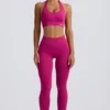 Leggings a vita alta Define Luxe in Berry