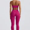 Leggings a vita alta Define Luxe in Berry