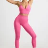 Leggings a vita alta Define Luxe in rosa shocking