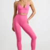 Leggings a vita alta Define Luxe in rosa shocking