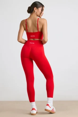 Leggings a vita alta Define Luxe in rosso