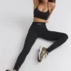 Leggings a vita alta FlexiRib in nero