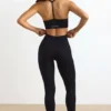 Leggings a vita alta FlexiRib in nero