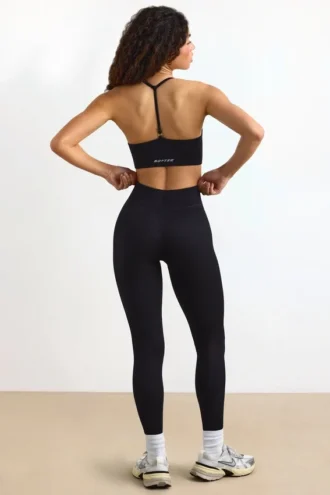 Leggings a vita alta FlexiRib in nero