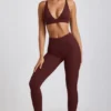 Leggings a vita alta in modal a coste Linnea Petite in color Espresso Leggings a vita alta in modal a coste Linnea Petite in color Espresso