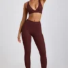 Leggings a vita alta in modal a coste Linnea Petite in color Espresso Leggings a vita alta in modal a coste Linnea Petite in color Espresso