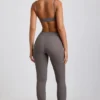 Leggings a vita alta in modal a coste Linnea Petite in grigio Leggings a vita alta in modal a coste Linnea Petite in grigio
