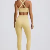 Leggings a vita alta senza cuciture Super Sculpt in giallo burro Leggings a vita alta senza cuciture Super Sculpt in giallo burro