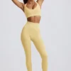 Leggings a vita alta senza cuciture Super Sculpt in giallo burro Leggings a vita alta senza cuciture Super Sculpt in giallo burro