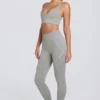 Leggings a vita alta senza cuciture Super Sculpt in grigio melange Leggings a vita alta senza cuciture Super Sculpt in grigio melange