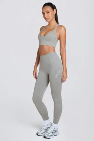 Leggings a vita alta senza cuciture Super Sculpt in grigio melange