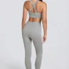 Leggings a vita alta senza cuciture Super Sculpt in grigio melange Leggings a vita alta senza cuciture Super Sculpt in grigio melange