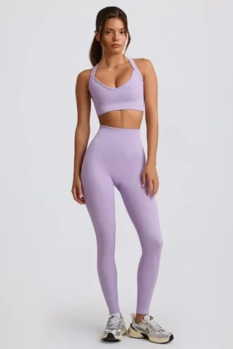 Leggings a vita alta senza cuciture Super Sculpt in lilla tenue