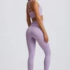 Leggings a vita alta senza cuciture Super Sculpt in lilla tenue Leggings a vita alta senza cuciture Super Sculpt in lilla tenue