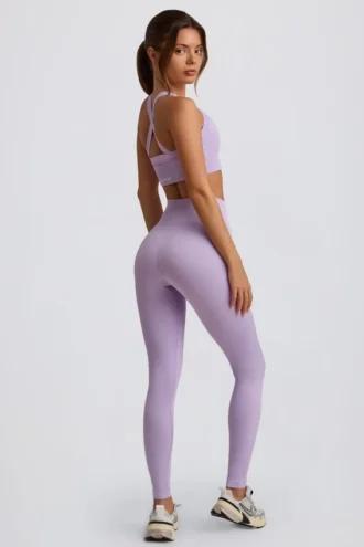 Leggings a vita alta senza cuciture Super Sculpt in lilla tenue