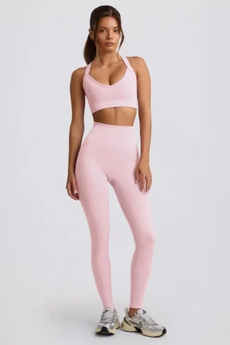 Leggings a vita alta senza cuciture Super Sculpt in rosa cipria