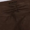 Leggings a vita media con arricciature in jersey spazzolato color pecan melange Leggings a vita media con arricciature in jersey spazzolato color pecan melange