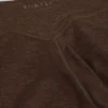 Leggings a vita media con arricciature in jersey spazzolato color pecan melange Leggings a vita media con arricciature in jersey spazzolato color pecan melange