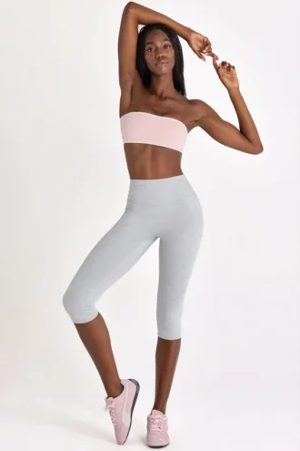 Leggings capri Soft Active in grigio melange