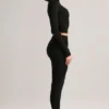 Leggings corti a vita media Roux in Modal, colore nero Leggings corti a vita media Roux in Modal, colore nero