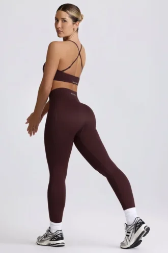 Leggings senza cuciture Super Sculpt in color cioccolato