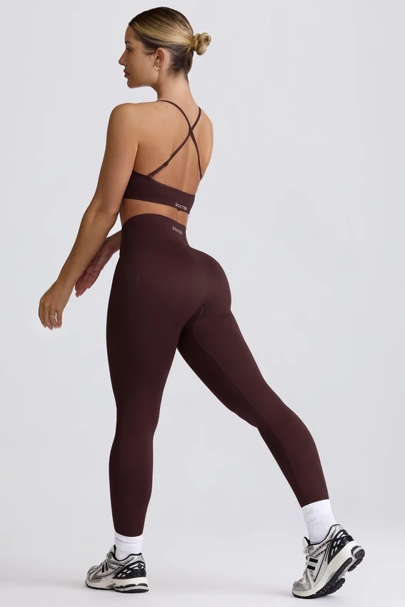 Leggings senza cuciture Super Sculpt in color cioccolato Leggings senza cuciture Super Sculpt in color cioccolato
