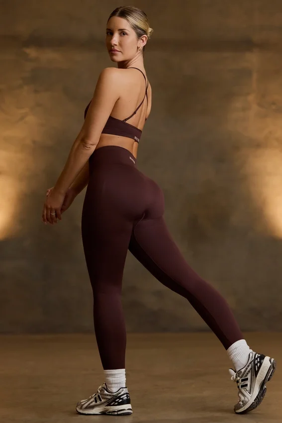 Leggings senza cuciture Super Sculpt in color cioccolato Leggings senza cuciture Super Sculpt in color cioccolato
