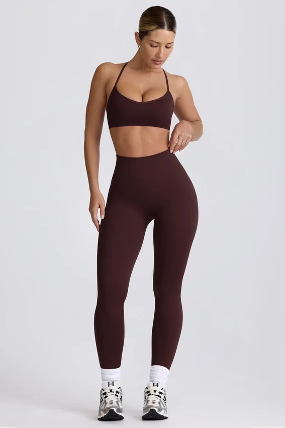 Leggings senza cuciture Super Sculpt in color cioccolato Leggings senza cuciture Super Sculpt in color cioccolato