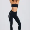 Leggings Soft Active a contrasto in nero Leggings Soft Active a contrasto in nero