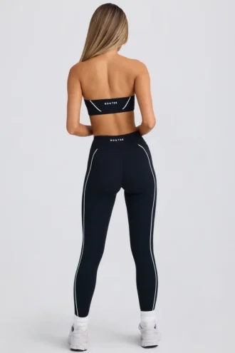 Leggings Soft Active a contrasto in nero