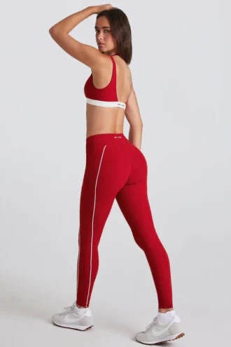 Leggings Soft Active a contrasto in rosso scuro Leggings Soft Active a contrasto in rosso scuro