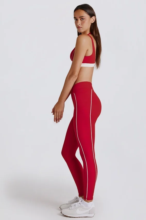 Leggings Soft Active a contrasto in rosso scuro Leggings Soft Active a contrasto in rosso scuro