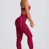 Leggings Soft Active a vita media in bordeaux