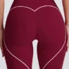 Leggings Soft Active a vita media in bordeaux