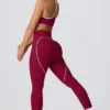 Leggings Soft Active a vita media in bordeaux