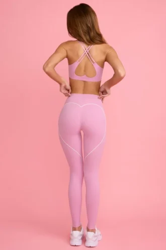 Leggings Soft Active a vita media in rosa antico