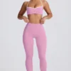 Leggings Soft Active a vita media in rosa antico