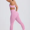 Leggings Soft Active a vita media in rosa antico