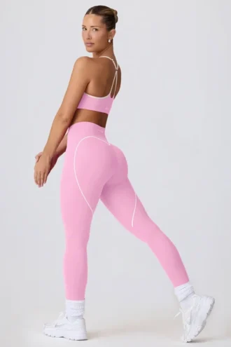 Leggings Soft Active a vita media in rosa baby