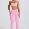 Leggings Soft Active a vita media in rosa baby