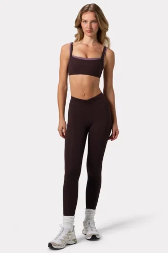 Leggings Soft Active con arricciature in color Espresso