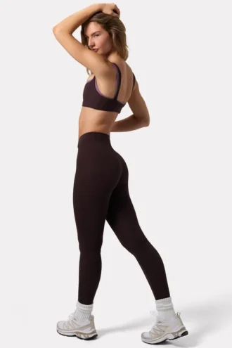 Leggings Soft Active con arricciature in color Espresso