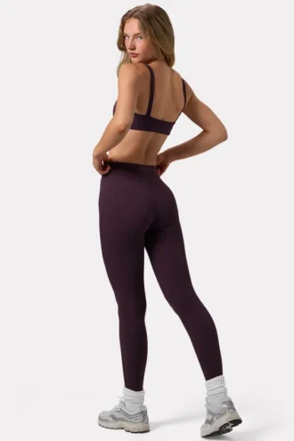 Leggings Soft Active con arricciature in Plum