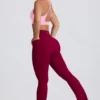Leggings svasati Soft Active con tasche e vita a V in bordeaux Leggings svasati Soft Active con tasche e vita a V in bordeaux