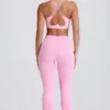 Leggings svasati Soft Active con vita a V e tasche in rosa baby Leggings svasati Soft Active con vita a V e tasche in rosa baby