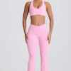 Leggings svasati Soft Active con vita a V e tasche in rosa baby Leggings svasati Soft Active con vita a V e tasche in rosa baby