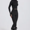 Leggings termici in nero leopardato Leggings termici in nero leopardato