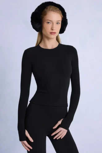 Maglia termica a maniche lunghe in nero